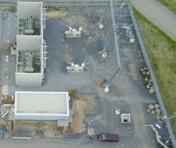 Mplus-SiGeKo_NEP-Werne_110kV-Umspannwerk-mit-Leistungsschaltern-und-zwei-Trafos